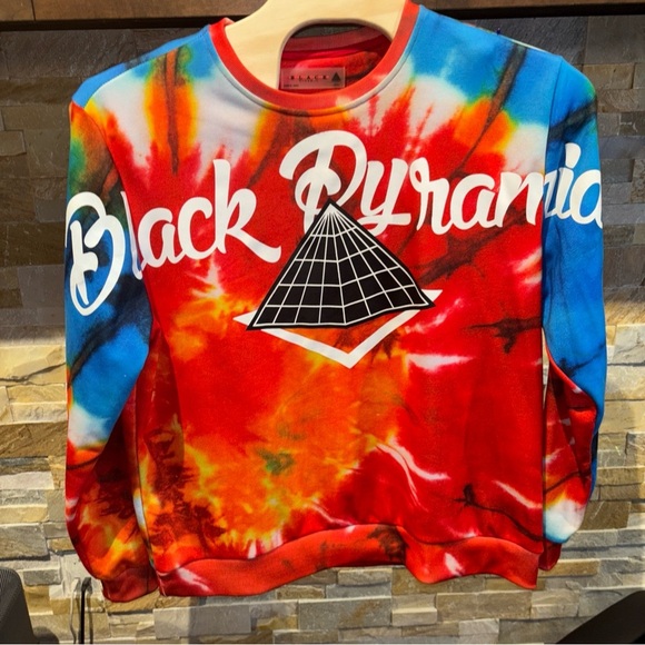BLACK PYRAMID SWEATSHIRT 3XL Colorful LOGO Bright Colors EUC - Picture 2 of 14